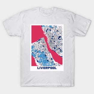 Liverpool - United Kingdom MilkTea City Map T-Shirt